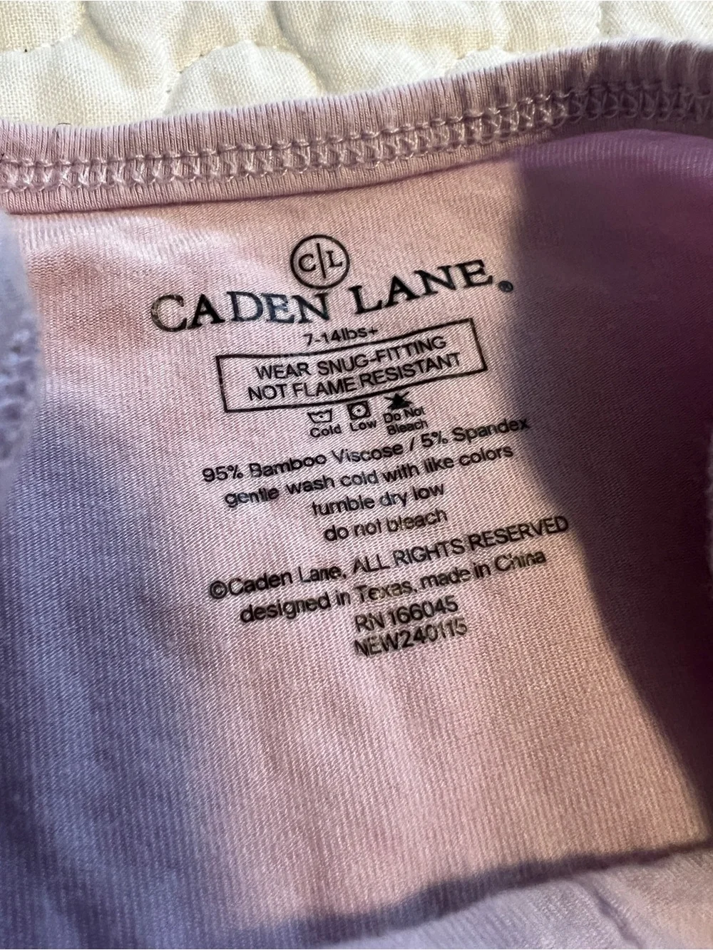 Caden Lane Bamboo Knotted Gown 0-3M Dusty Purple Lavender Henley Ribbed